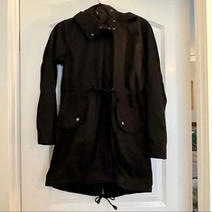 Uniqlo Black Hooded Lightweight Coat